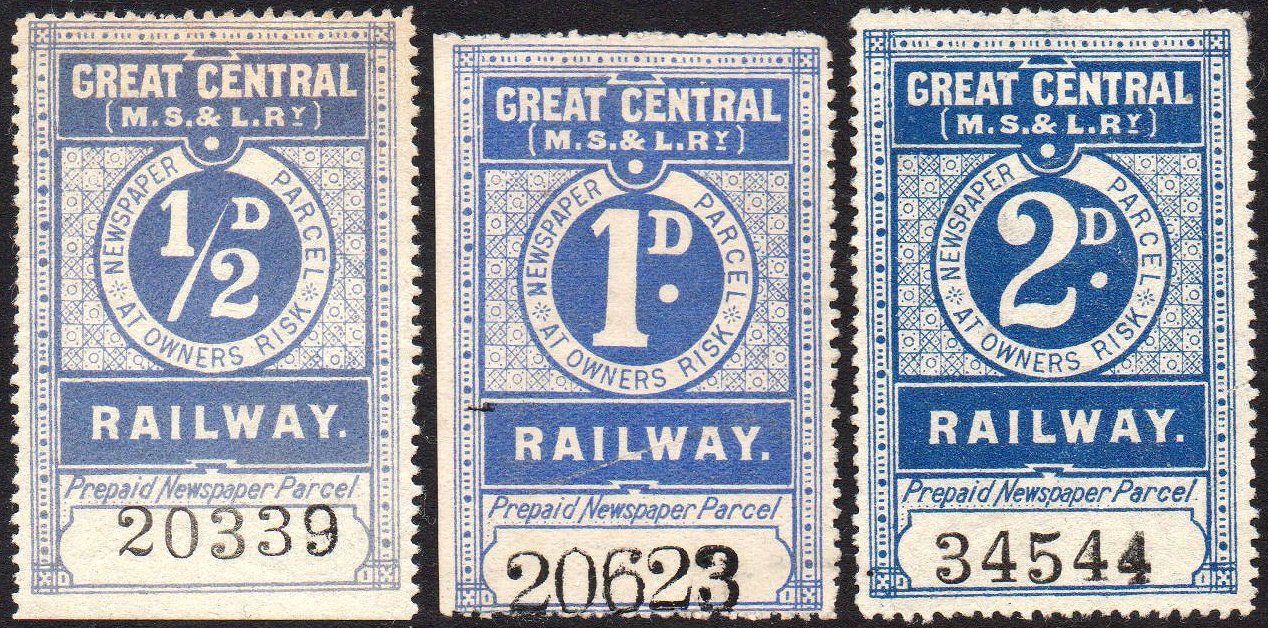Great Central Railway Manchester Sheffield & Lincolnshire Railway GCR / MS&LR Newspaper Stamps 